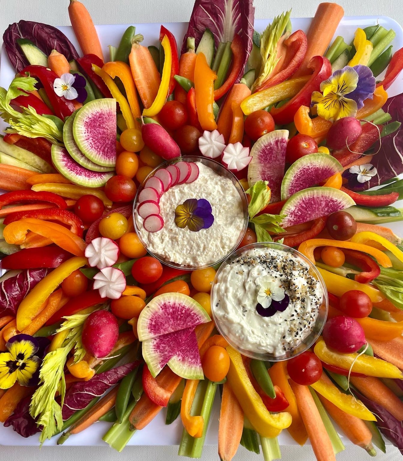 Seasonal Veggie tray and dip Posh Cheeseboard Co.